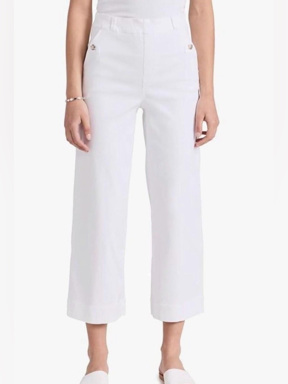Spanx Stretch Twill Cropped Wide Leg Pants size small